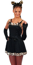 Kostüm Fasching Leopard Katze