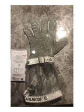 Stahlnetz  Stech- und Schnittschutzhandschuh mit 15cm Stulpe Gr. 51 weiss