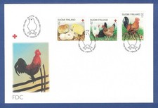 FDC Finnland 1996, Hühner