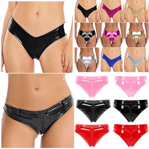 Damen slips wetlook tanga - damen,