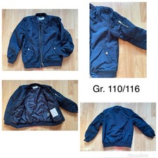 Blaue wattierte Piloten Jacke