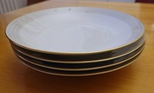 4 Suppenteller Hutschenreuther Goldrand Strichkante II 50er/60er 9518