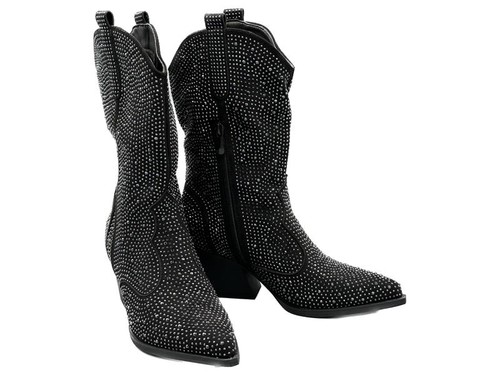 Glitzer western stiefel strass - stiefel,
