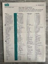 Solo 640 / 641  Motorsäge  Ersatzteilliste 10/69