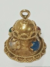  Vintage 18K Gold grün blau