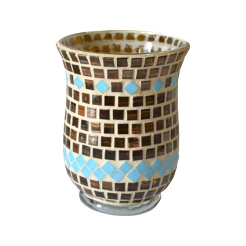 Mosaik windlicht braun - braun, 15