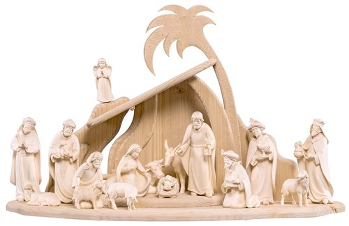 Set weihnachtskrippe holz - in,