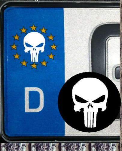 Punisher euro aufkleber - punisher,