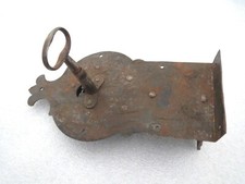 Handgeschmiedetes altes Barockschloss Eisenschloss Schlüssel Schrankschloss Tür 