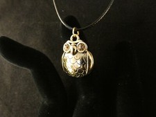 Eule Creme Anhänger mit Kette