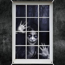 Halloween Fenster Gruselig Fensterbilder Horror Deko Geister