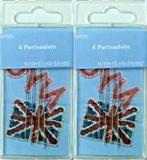 Perlnadeln Nr. 10 + 13 – extra dünn | 2x 4 Nadeln | Aufreihnadeln für Perlen
