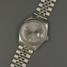 ROLEX Datejust 1603 SIGMA Tritium Dial 36mm grey vintage Jubilee 36mm 1975 Plexi