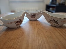 3 Steingut Sauciere Vintage