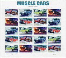 Muscle Cars Full Sheet of 20