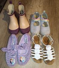 4 Paar Schuhpaket Mädchen Gr. 29, 30 Gummistiefel Halbschuhe Sandalen Hausschuhe