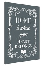 Home Herz Qoute Leinwand