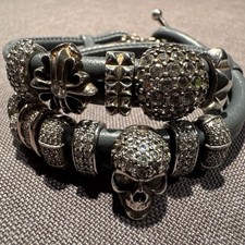 Lederarmband grau rebeligion - grau,