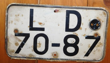 DDR Motorrad  Kennzeichen aus den 60er / 70er Jahren