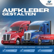 Autoaufkleber Transporter LKW Beschriftung Werbung Schriftzug Adresse Web Mail