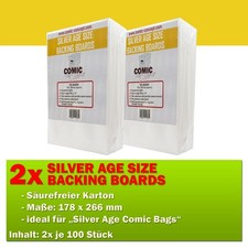 200x Comic Concept Silver Age Boards Hüllenverstärkung (178 x 266 mm)