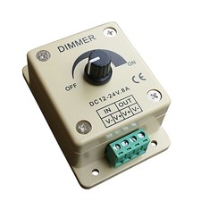 LED Dimmer 12V 24V 8A 96W PWM Regler DC Kabel LED Streifen Stripe 12 24 Volt 
