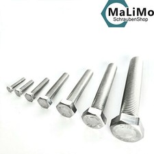 Sechskantschrauben Edelstahl Din 933 M2-12 A2 V2A Maschinen Gewinde Schraube