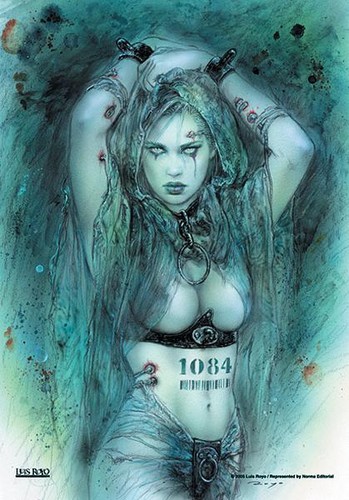 Luis royo flagge fahne dark - fahne,