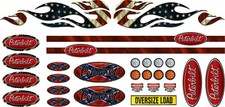 1x SET TEXAS Peterbilt TRUCK USA 1:14 1:16 Tamiya DECAL STICKER AUFKLEBER 085