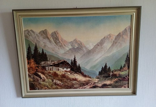 öl gemälde bild alpen - gemälde, berge