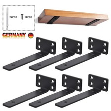 6x Regalhalterung 6" Schwarz