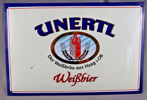 Vintage emailleschild unertl - vintage,
