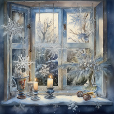 Wandbild Blick aus dem Fenster