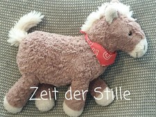 TCM TCHIBO Pferd Pony Stofftier Plüschtier Kuscheltier braun & weiß 45 cm