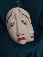 Topeng Vintage Maske-Indonesische Gut/Böse  v.Insel Jara Holz Handmade...       