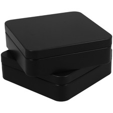  2 Stück schwarze Metalldosen