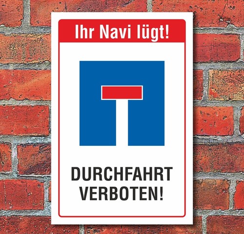 Schild durchfahrt verboten - durchfahrt,
