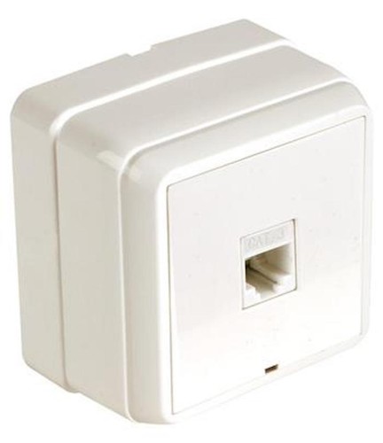 Aufputz telefondose rj11 - telefondose, creme