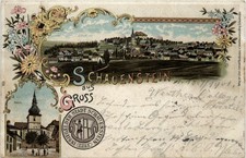 Gruss aus schauenstein - gruss, litho