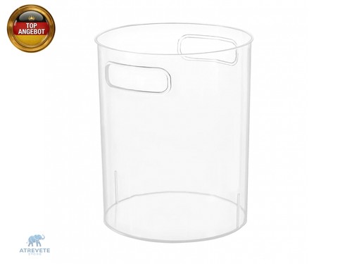 Transparenter mülleimer 12l - transparenter,