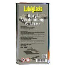 Acryl Verdünnung Acrylverdünnung 5 Liter kurz Verdünner für Autolack