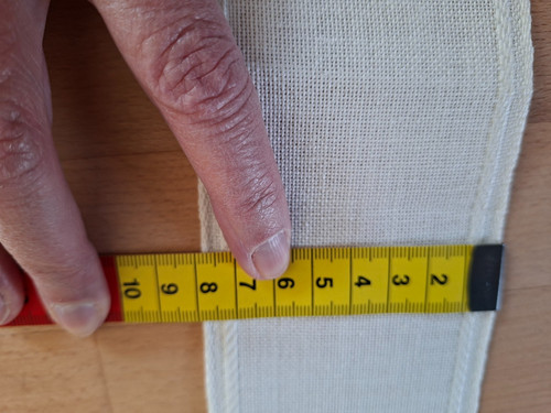 Leinenband gebleicht mit - 1m,