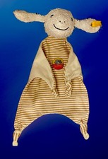 Steiff Kuscheltuch Schmusetuch 230851 Lamm Schaf Gestreift Beige Frotte