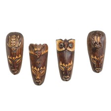4er Set Afrika Wandmaske