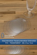 Glas Untersetzer rund PVC Transparent Glas Bierdeckel Flasche Party