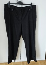 Hose weites Bein Mia Linea Gr. 46 schwarz Teilgummizug