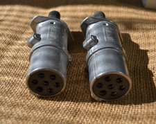 Stecker 24 Volt 7 polig,  2x2  Stück, Metall