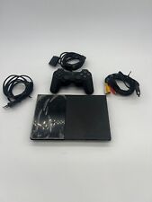 Original Sony PlayStation 2 PS2 Slim SCPH-90004 Konsole Schwarz mit Controller