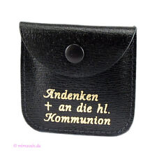 Rosenkranz Etui Leder - schwarz- Andenken Hl. Kommunion