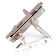 EDELSTAHL Einsteckschloss Gartenschloss Schmal Tor Tür Gitter Schloss KOMPLETT  